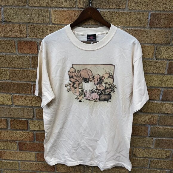 Vintage 1999 Del Sol 'Farm Animals' T Shirt Large - Picture 6 of 7